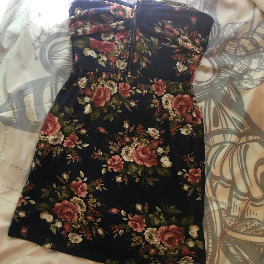 Bella Fantasia Mini Strapless Dress Floral